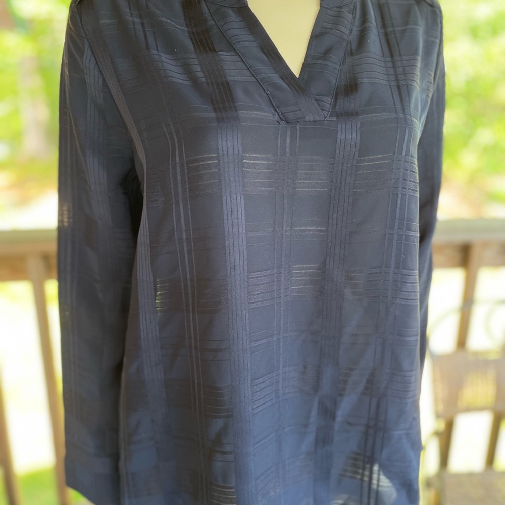 Banana Republic Navy Blue Blouse with Long Sleeves
